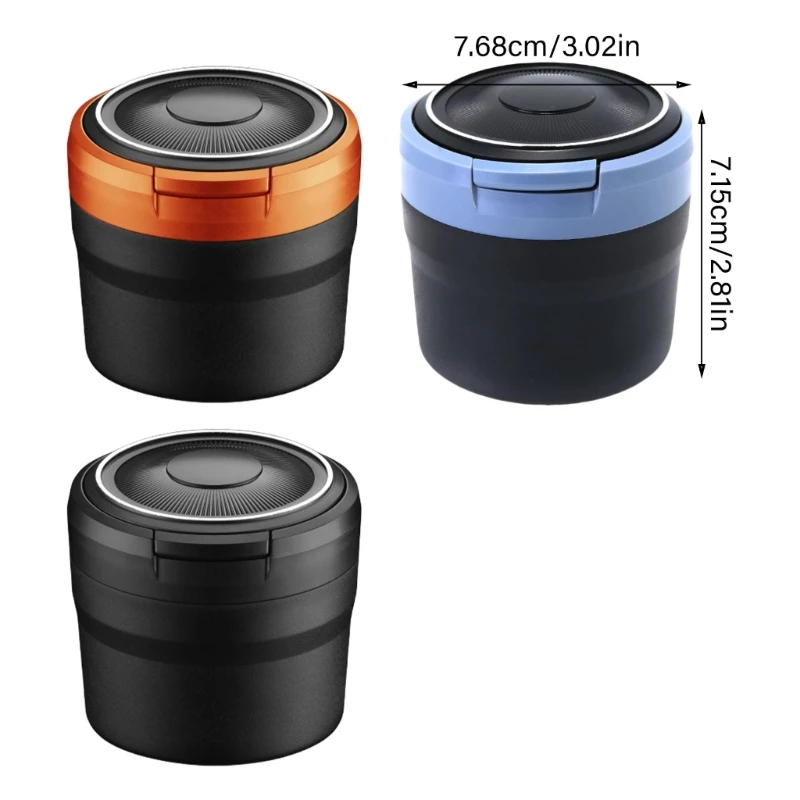 Автомобильная пепельница без дыма со светодиодной автомобильной пепельницей из