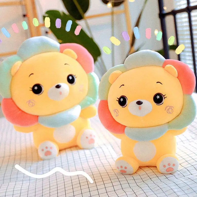 Милый солнечный маленький лев плюшевая игрушка тряпичная кукла лечебная супер