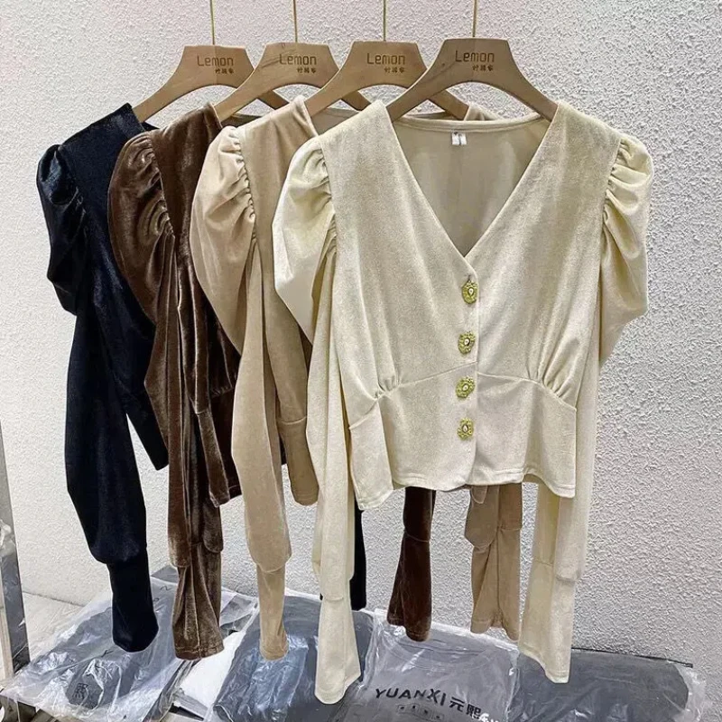 Рубашка в французском стиле для женщин на раннюю осень высококачественный