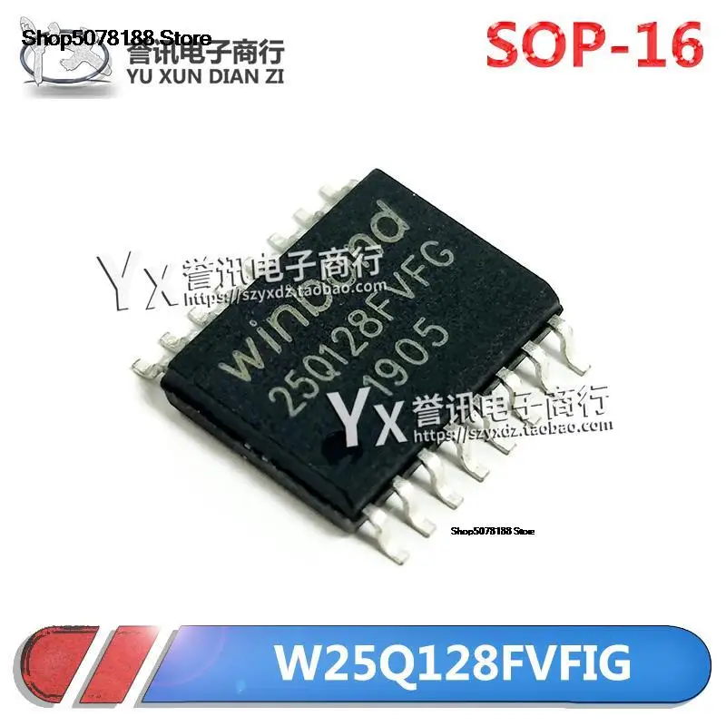 

Вспышка W25Q128FVFG W25Q128FVFIG 128Mbit SOP16 16 16M, оригинальная и новая, быстрая доставка, 5 шт.