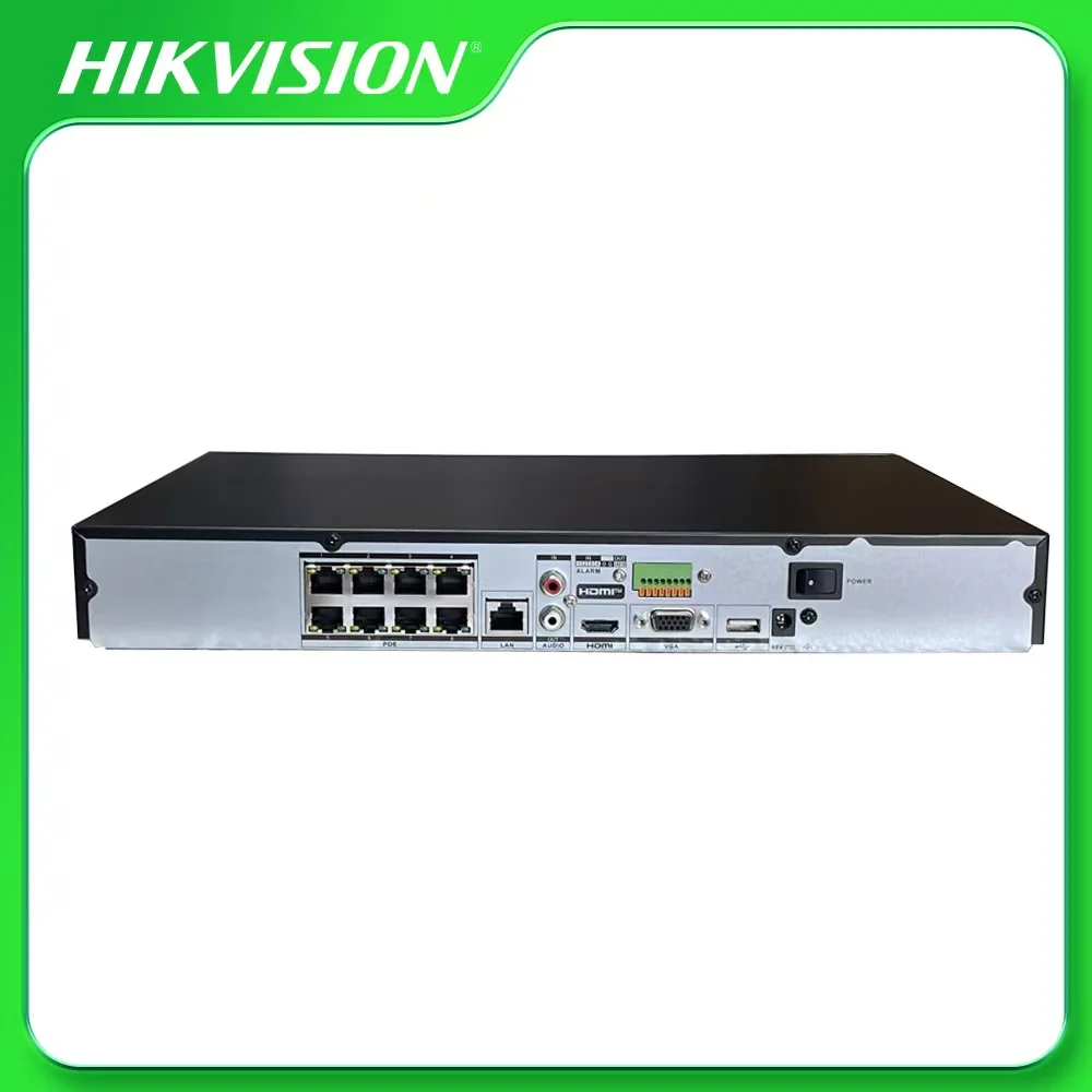 Оригинальный видеорегистратор Hikvision AcuSense 4K NVR 8 16-канальный PoE серии K для IP-камеры