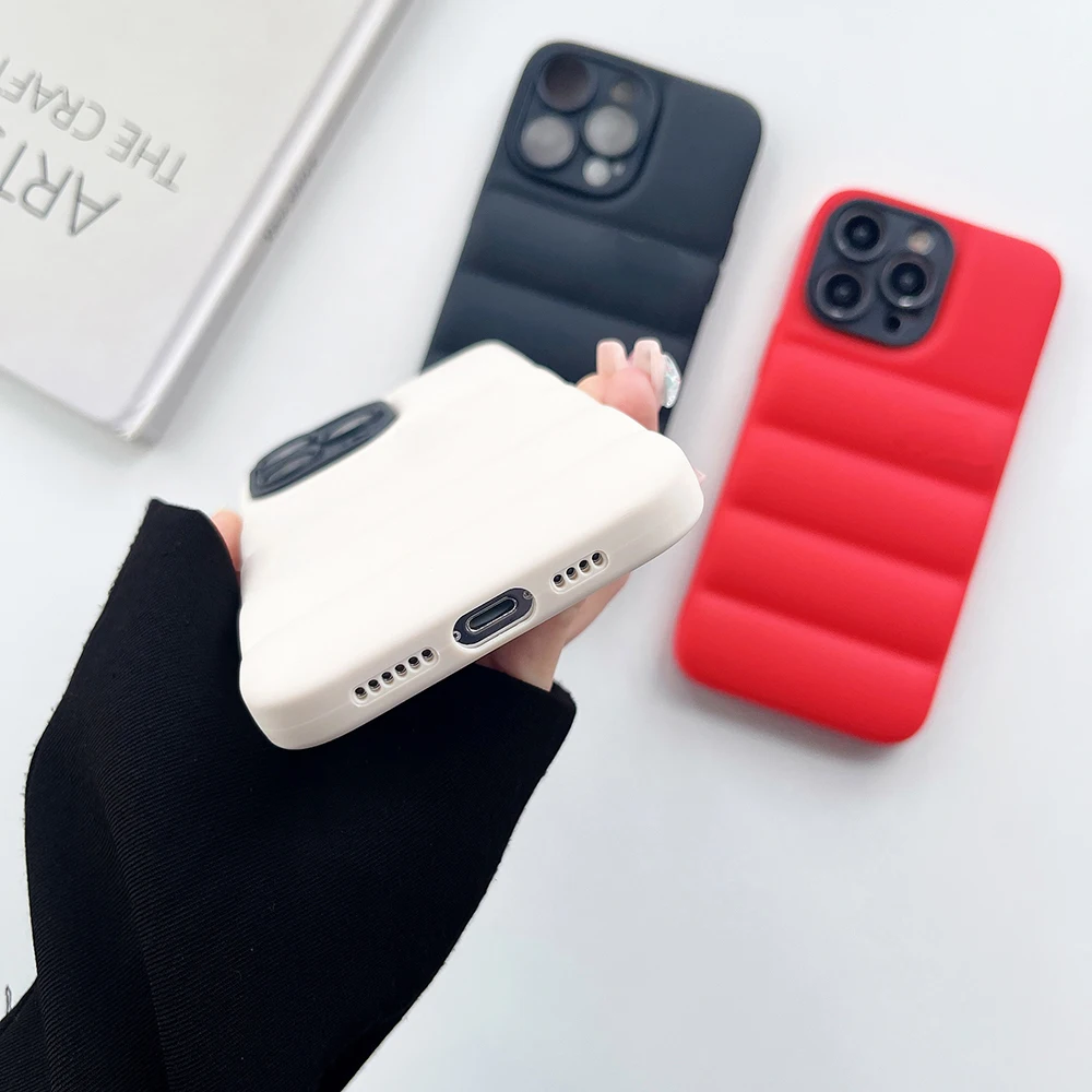 Фото Модный пуховик 2 в 1, чехол для телефона Puffer North для iPhone 16 13 14 15 Pro Max 11 12 Pro 15Plus, противоударный силиконовый чехол №5