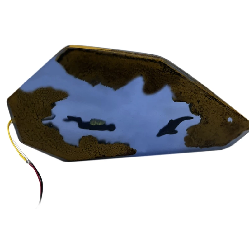 

Креативный Деревянный светильник из эпоксидной смолы, большая светодиодная носветильник лампа «сделай сам» для дайвинвечерние, горба, Кит...