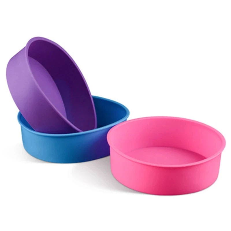 

8inch Silicone Baking Pan Airfryer Pastry Cake Baking Tray Nonstick Muffin Cupcake Baking Pan Oven Fondant Mousse Chocolate Mold