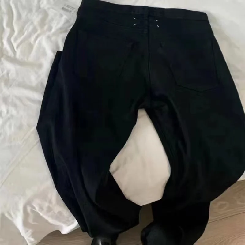 

Fashion Classic Trendy luxury design Black Versatile Straight Cylinder Show Thin Casual Jeans Women