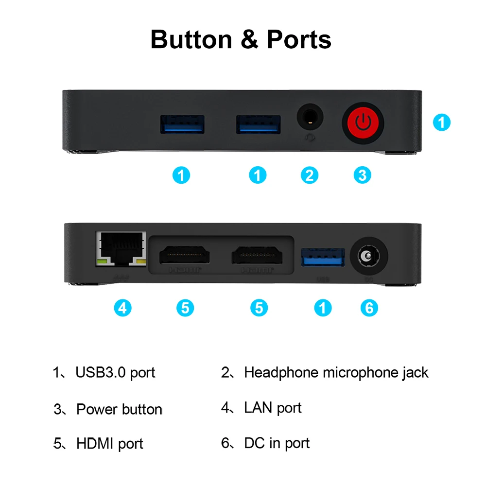 Beelink T4 Pro мини ПК Intel Celeron N3350 2 4 ГГц лицензированный Windows 10 Гб 64 4/5 8 ггц WiFi BT4.0 4K