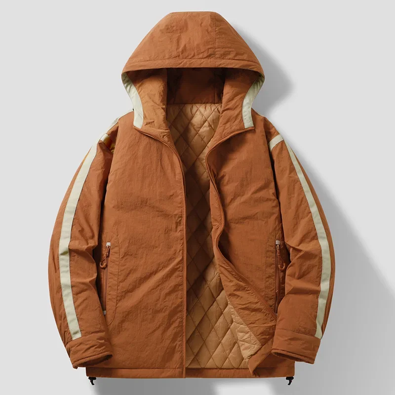 Мужской модный пуловер с капюшоном куртка хлопковой подкладкой зимняя модная