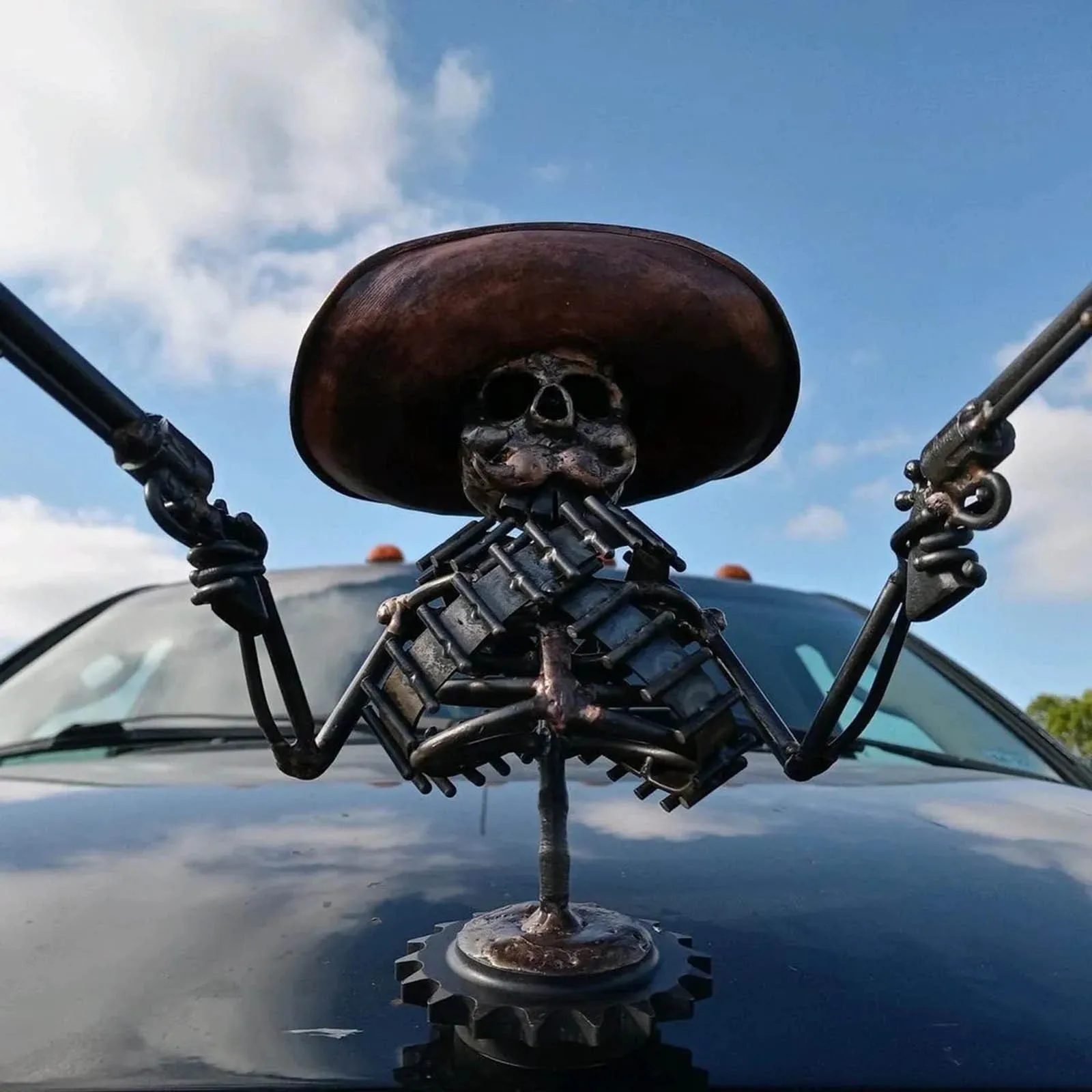 

Interior Decor Cowboy Gunner Hood Decoration Sculpture Decoration Hood Decoration License Plate Home Decors Art Fun For Car