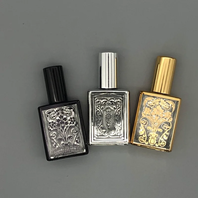 

10pcs 15ML Wholesale High-grade Perfume Bottle Anodized Portable Perfume Cosmetics Spray Empty Glass Bottle Free Packing Tools