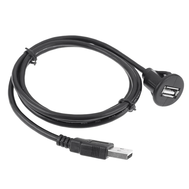 

1Pc 1M instrument panel USB male-female socket expansion panel cable, new USB1 female-female 2 cm charging cable