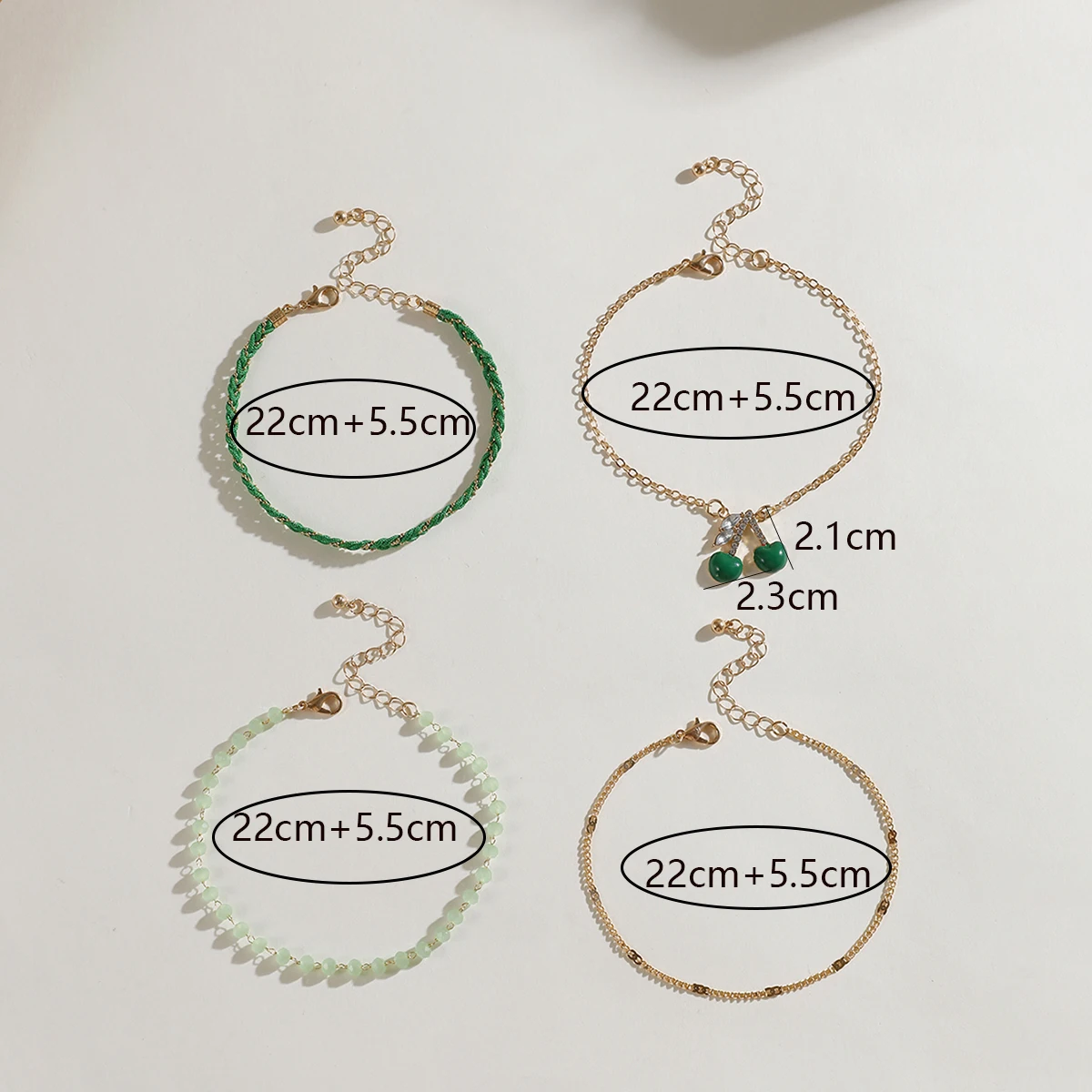 Tocona богемный черный зеленый шнур тканый набор до лодыжки модная многоэтажная