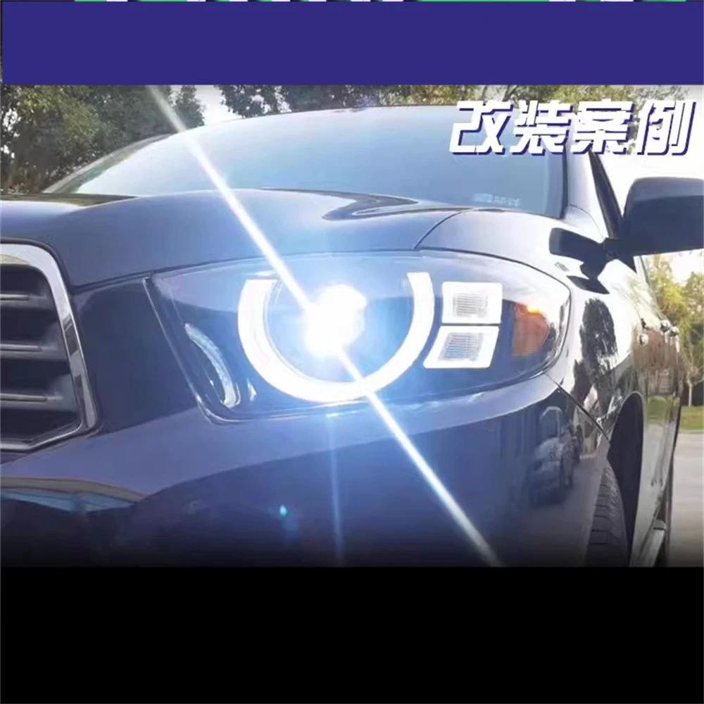 Передний бампер автомобиля передняя фара modiifed в сборе для 09-11 Toyota Highlander сигнал