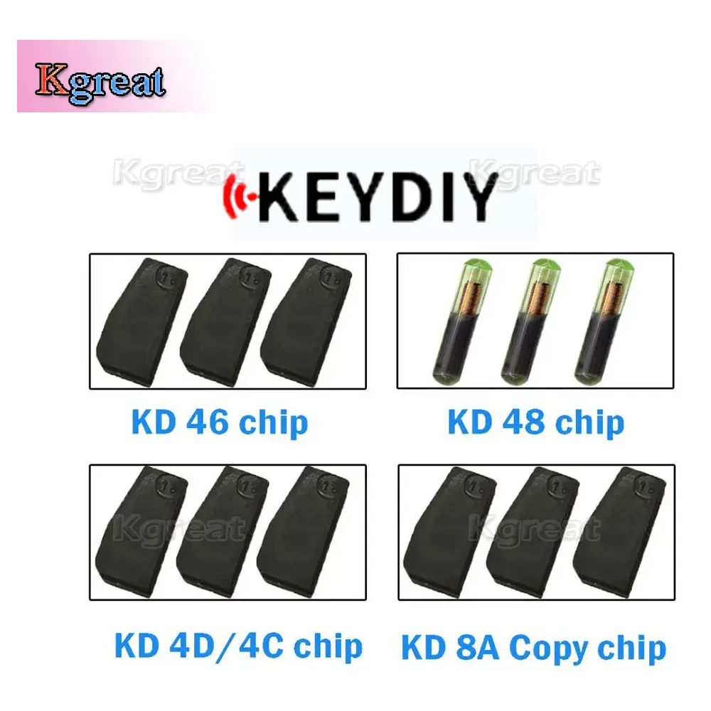 

5 10 шт. KEYDIY Автомобильный ключ чип KD 4C/4D KD 48 KD 46 4C 4D 46 48 8A копия транспондера для KEYDIY KDX2 ключ программатор транспондер чип