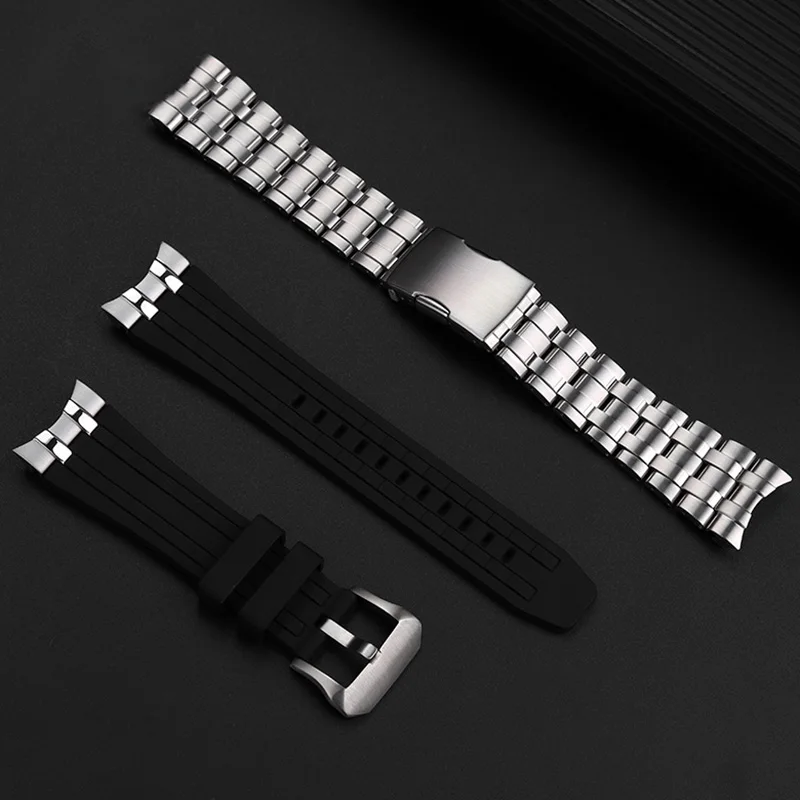 Силиконовый браслет для Citizen Sky Eagle JY8051-59E-08E JY8050 ремешок часов из нержавеющей стали