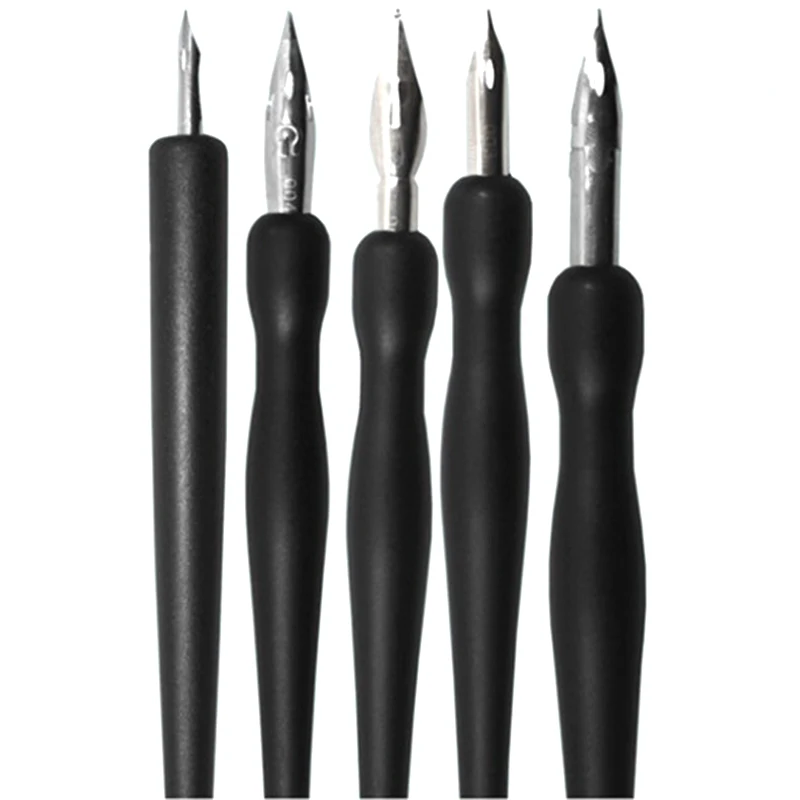 

1set Quality 5 Pen Nibs and 2pcs Handle for Artist Anime Comic Callraphy Pen