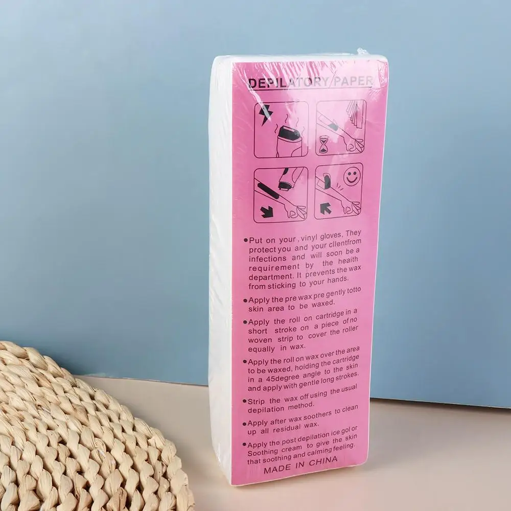 Нежные нетканые восковые полоски 100 шт. безболезненное одноразовое восковое