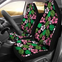 hibiscus flower car seat covers hawaiian pattern in pink green and blackpack of 2 universal front seat protective cover