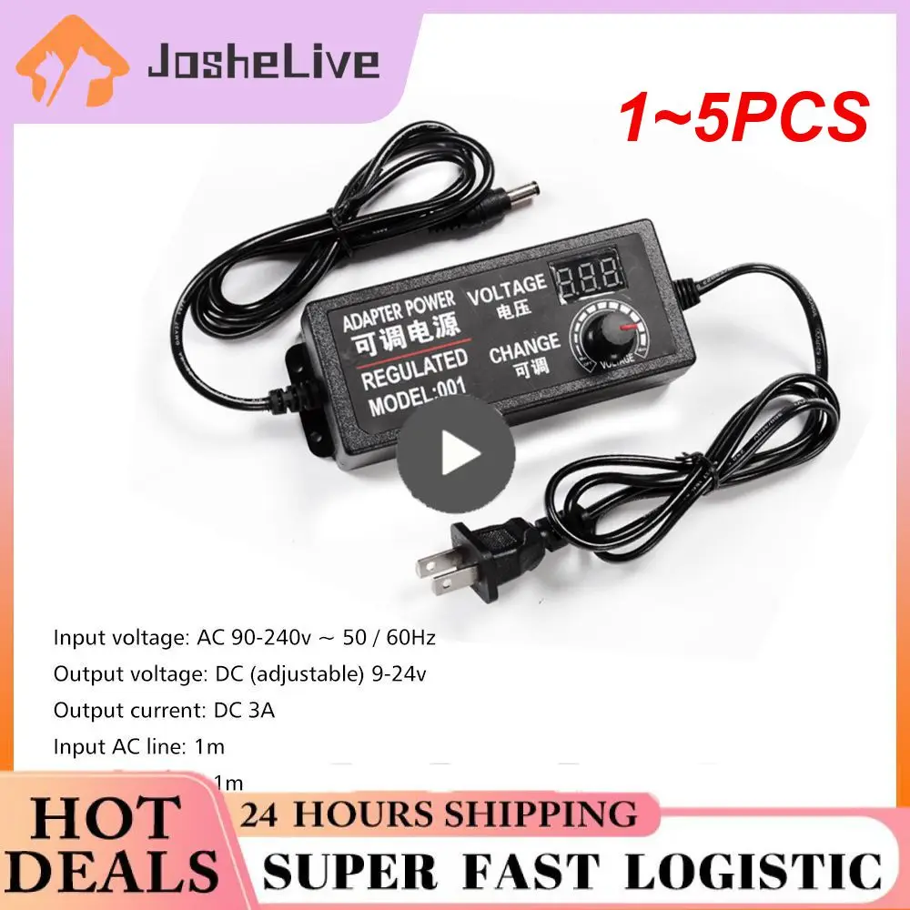 

1~5PCS Adjustable AC To DC Power Supply 3V 5V 6V 9V 12V 15V 18V 24V 1A 2A 5A Power Supply Adapter Universal AC220V To 12 V Volt