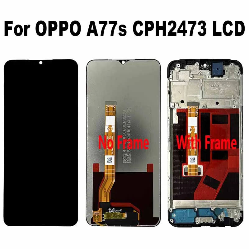 Для OPPO A77s CPH2473 ЖК-дисплей дигитайзер сенсорного экрана в сборе запасные части