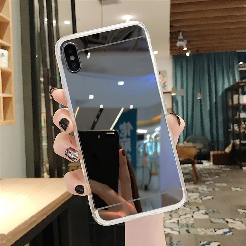 Роскошный зеркальный чехол для iPhone 13 12 11 Pro X XR XS Max 5 6 s 5s 6s 7 8 Plus SE 2020 Маска на айфон