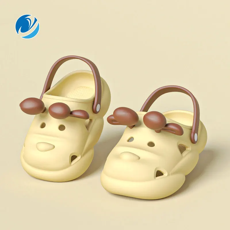 

Mo Dou Children's Sandals EVA Thick Soft Sole Home Slippers Lovely Deer Toe-wrapped for Outdoors Breathable Non-slip Concise