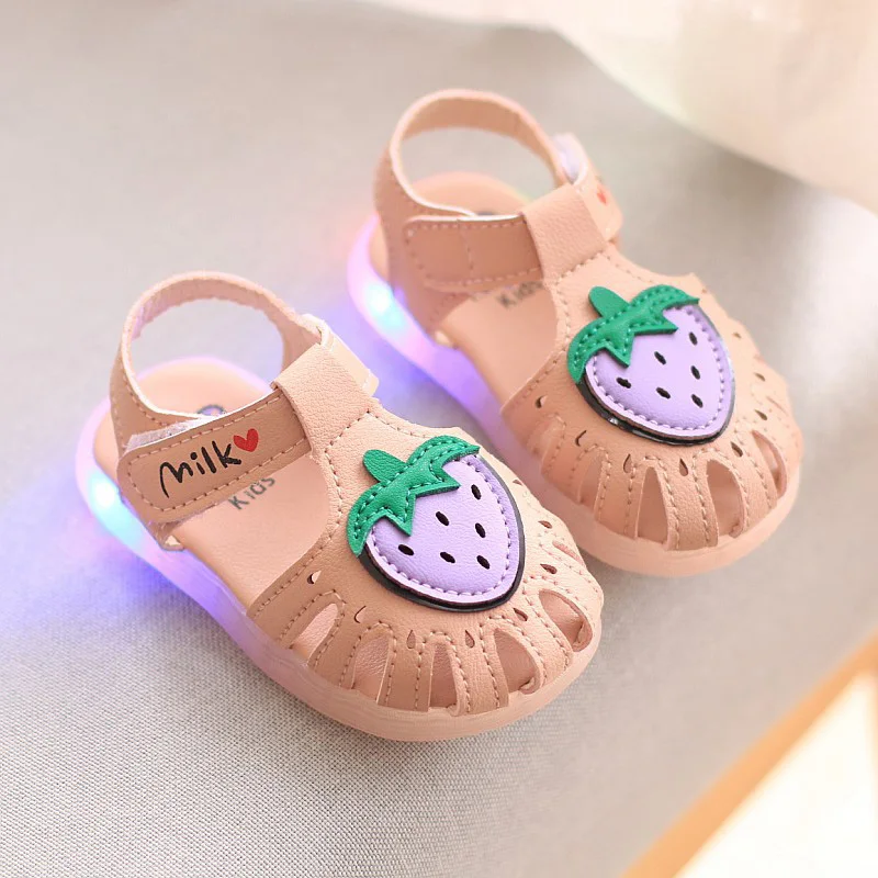 Summer Baby Boys Girls Sandals Strawberry Pattern Toddler Newborn Shoes Pattern Soft Bottom Infant Non-slip Shoes Children Shoes
