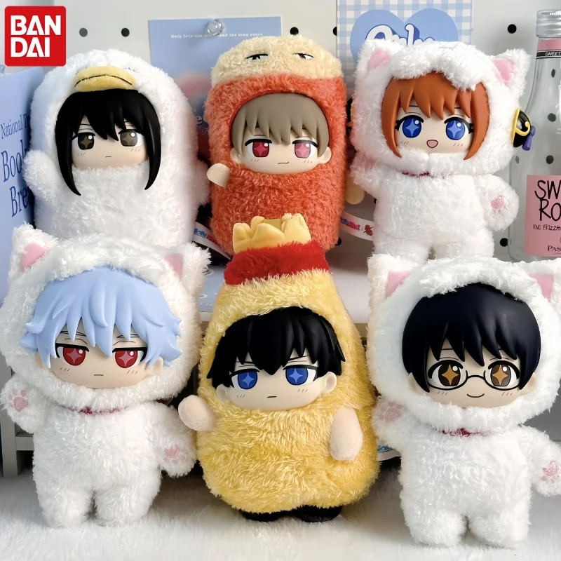 Фото Плюшевый брелок-сюрприз Bandai Gintama Sofubi: модная игрушка, настольное украшение, подарок для фанатов аниме №3