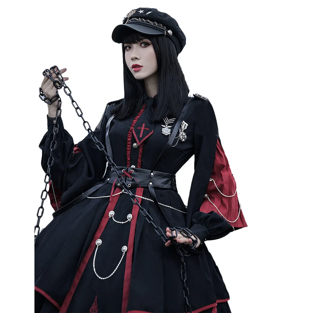 

Military Style Lolita Cosplay Costume Dress Uniform Outfits Halloween Carnival Suit