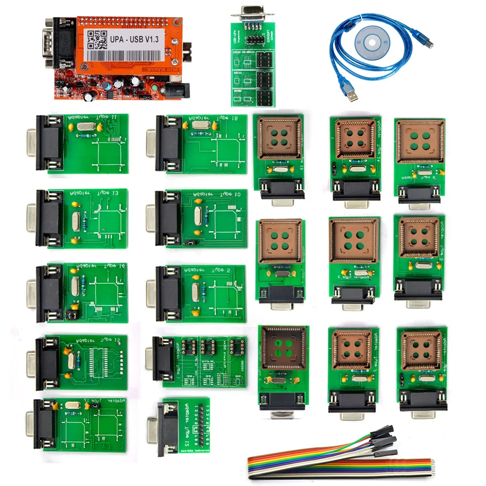 USB программатор UPA V1.3 высококачественные Полные Адаптеры Eeprom для чипа TMS370 93Cxx 24Cxx