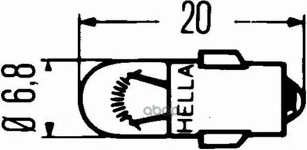 8gp 002 066-241_лампа Накаливания! 24v 3w Ba7s Din72601daf HELLA арт. 8GP 066-241 |