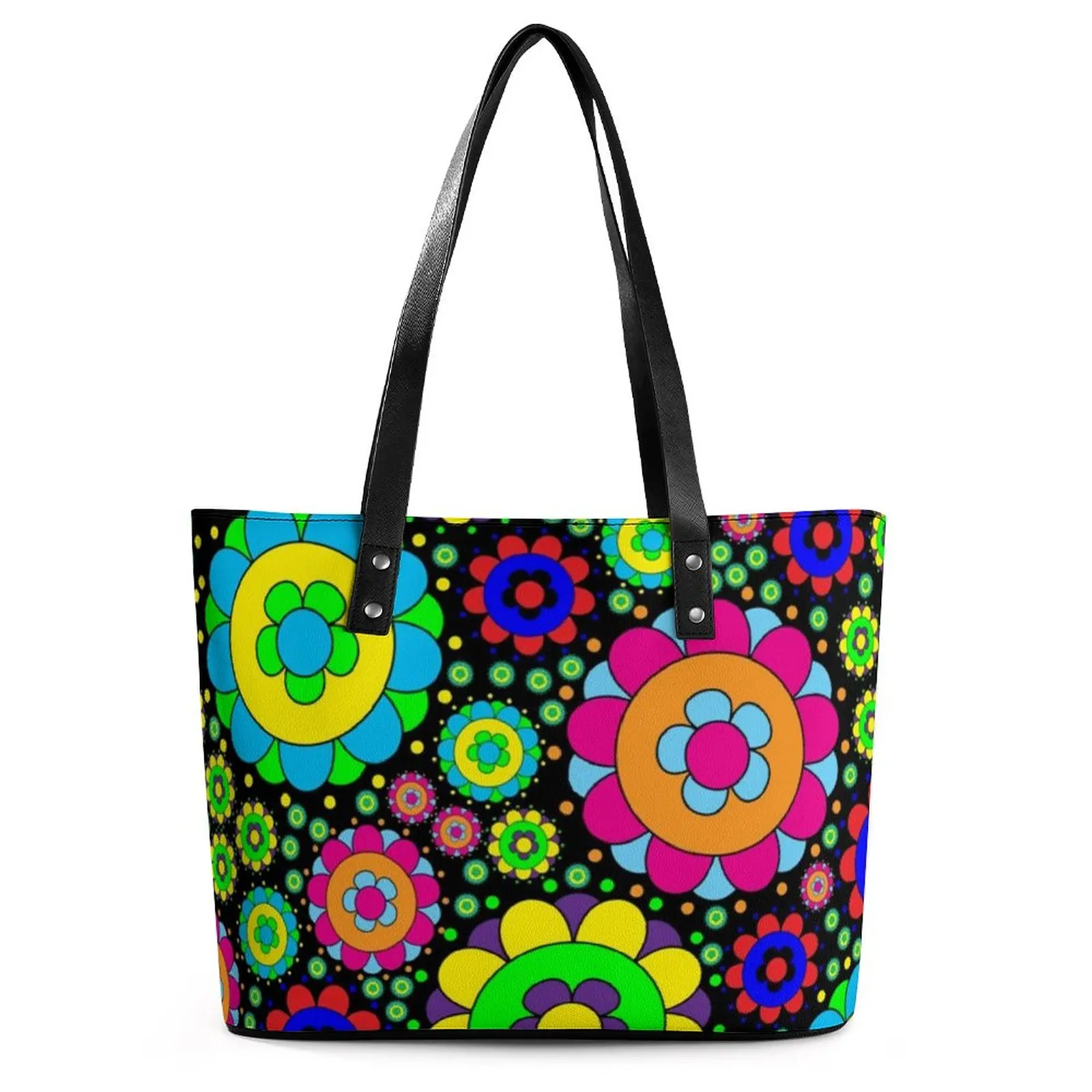 

Женская сумка-тоут с цветочным принтом, из ПУ кожи