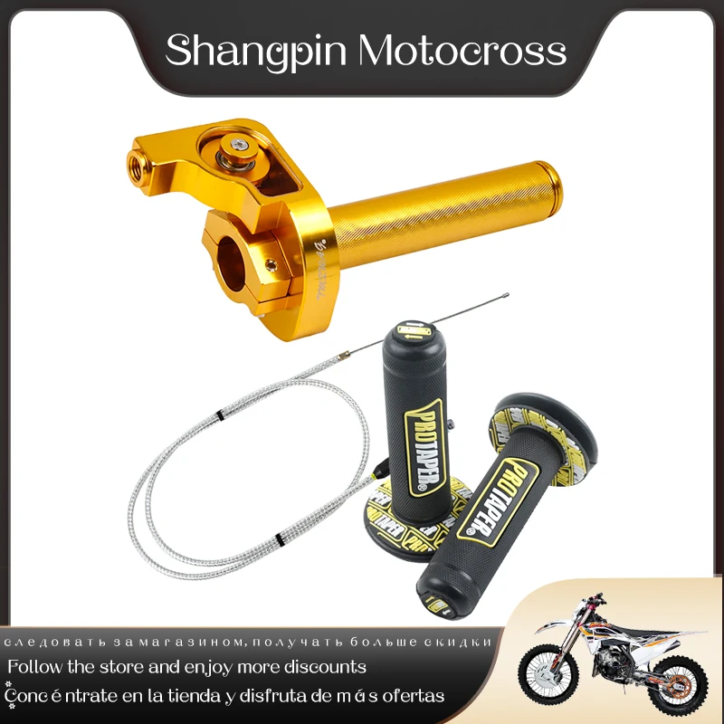 High Quality Six Colors  Handlebar Dirt Pit Bike, Motorcycle Handlebar w/ 1/4 Quick Turn Throttle Fix 1200mm Throttle Cable