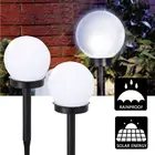 Лампа для газона на солнечной батарее, уличный садовый светильник для дорожек, двора, шаров, газона, дороги, патио, сада, двора, газона, дороги, декоративный светильник для земли, 2 шт.