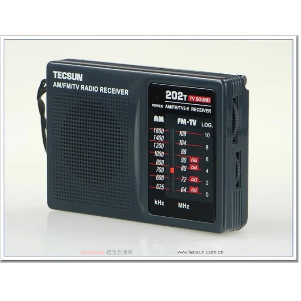 TECSUN R-202T AM/FM/TV Карманный радиоприемник Встроенный динамик Интернет Портативное
