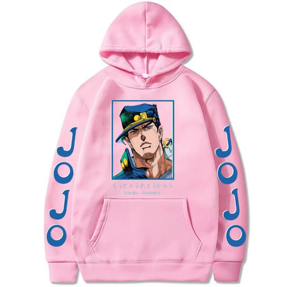 Толстовка с капюшоном для мужчин и женщин свитшот аниме JOJO Stone Ocean Kujo Jotaro модная