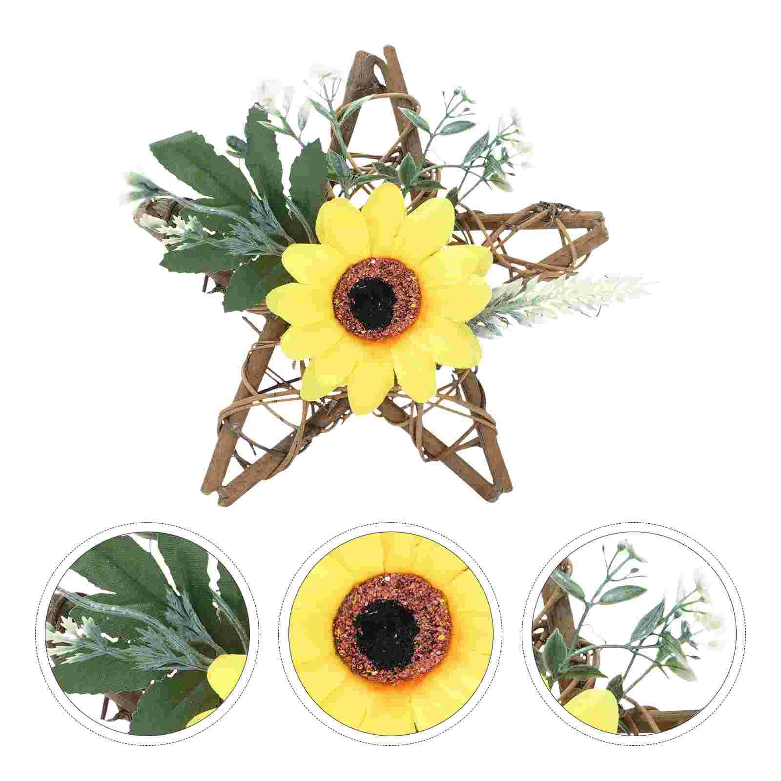 

1PC Chic Five-pointed Star Imitate Wreath Wall Decor Wall Door Home Pendant 15CM