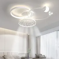 Modern Minimalist Atmosphere Household White Star Ceiling Lights Bedroom Square Lamp Intelligent Eye Protection Nordic Lamps