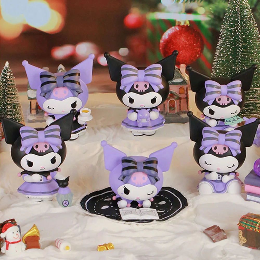 

Аниме подлинные фигурки Kuromi Lucky гадания серии Kawaii Sanrio экшн-фигурки куклы мультфильм игрушка мультфильм орнамент украшение