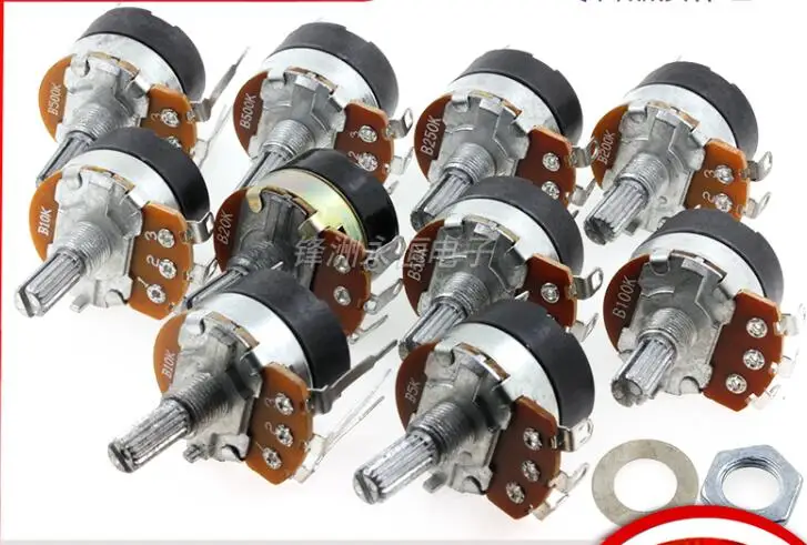 

WH138 Φ B5K/10K/20K/50K/100K/200K/250K/500K/K Потенциометр регулировки скорости с переключателем