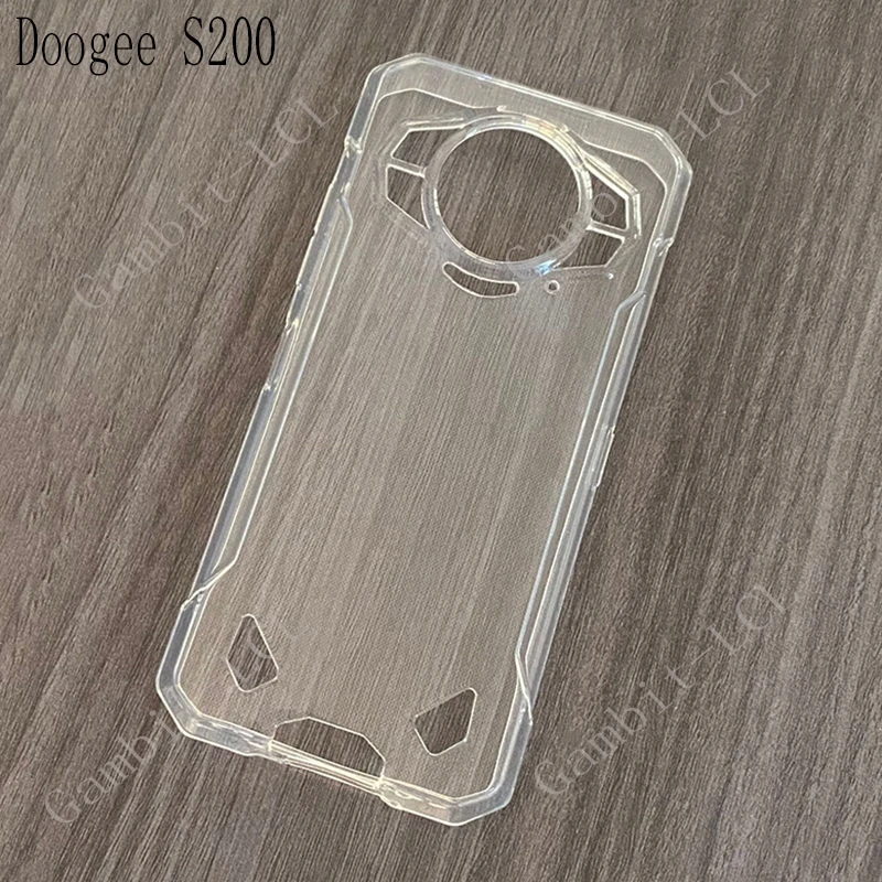 Чехол против падения для Doogee S200 2024 6 72 дюйма DoogeeS200 мягкий силиконовый чехол из ТПУ