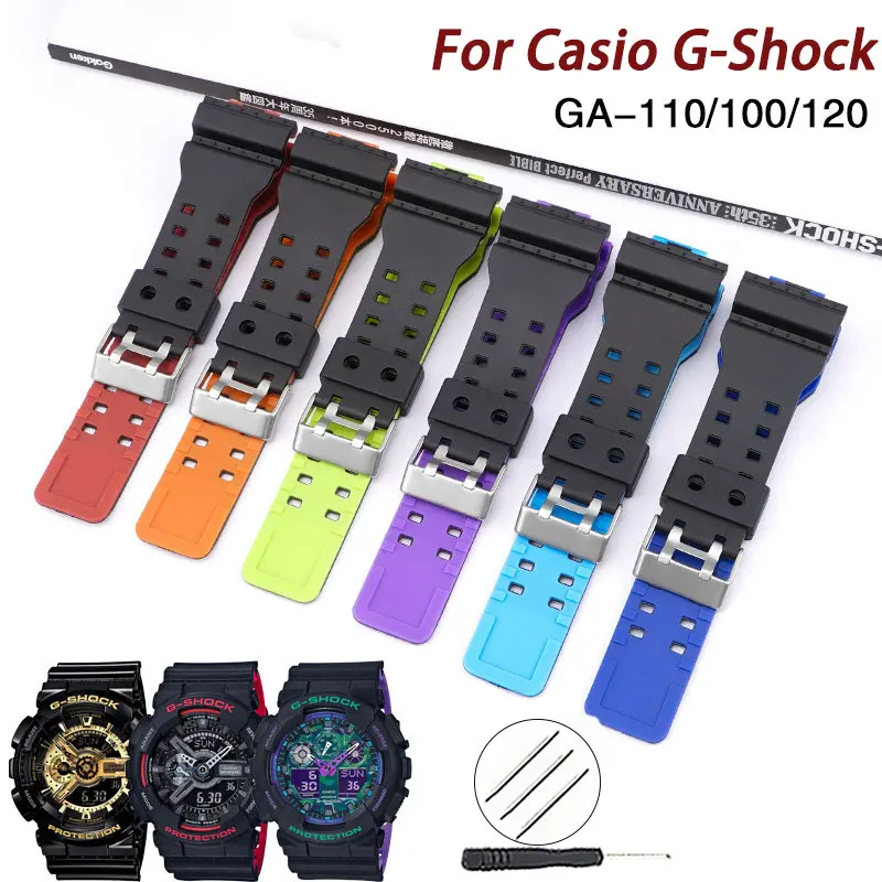 Strap For Casio G-Shock Watch GLS-100/GLS-8900 GA-100/110/120/150/200/300/400/700 GD-100/110/120 G-8900/GR-8900/GW-8900 Band