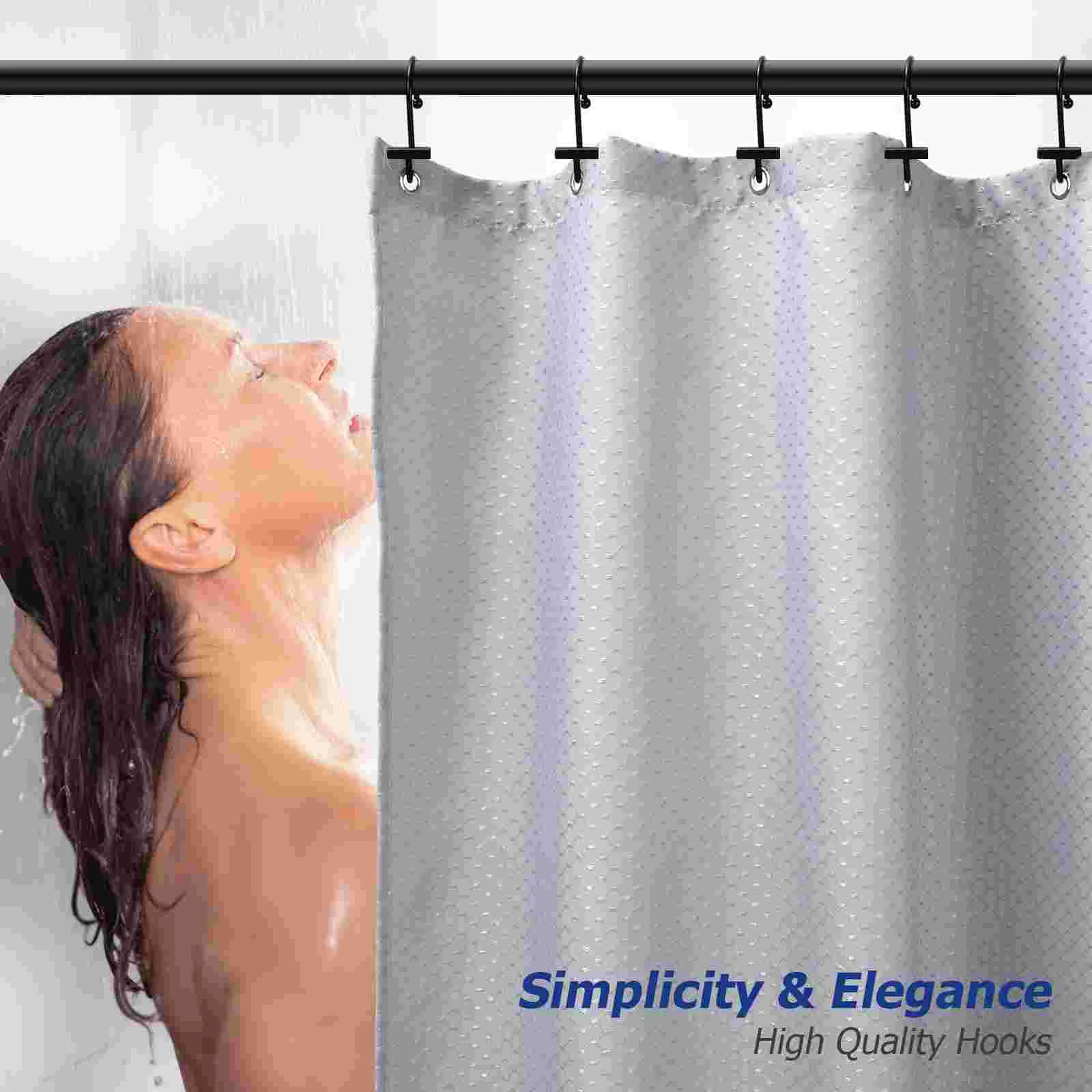 12 шт. Т-образный крючок для занавесок душа кольца скребок катящийся штор утюг