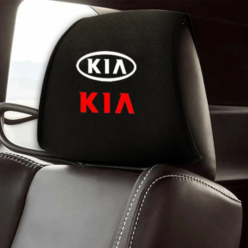 

2pcs Car Headrest Cover Vehicle Seat Pillow Case Headrest Cushion for Kia Rio 3 4 Ceed Sportage 4 Cerato Soul Sorento K2 K5 Flip