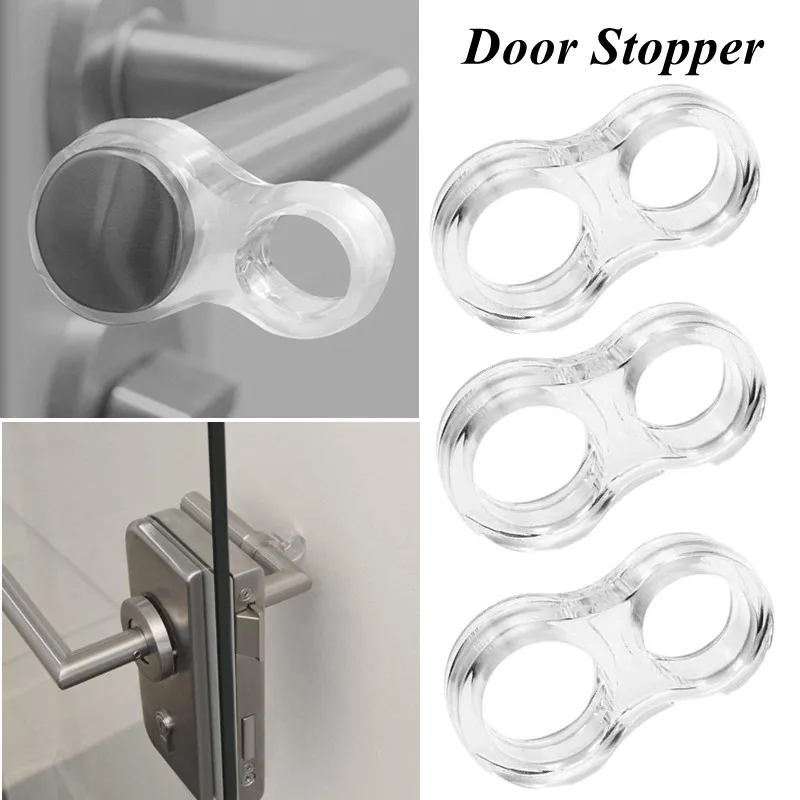

Transparent PVC Door Handle Stopper Buffer Wall Protection Shock Absorber Home Kitchen Bedroom Silica Gel Doorknob Bumper