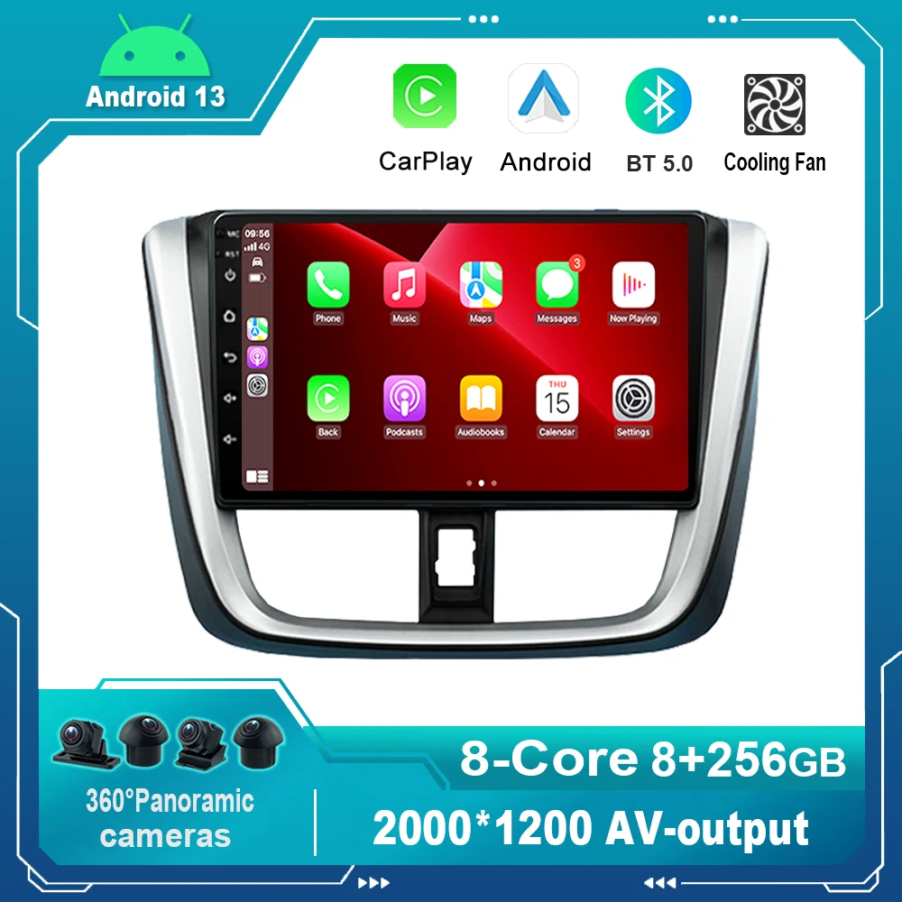 

10.1 Inch Android 13.0 Car Radio Multimedia Video Player Navigation For Toyota Vios Yaris L 2016-2019 No 2din 2 din dvd
