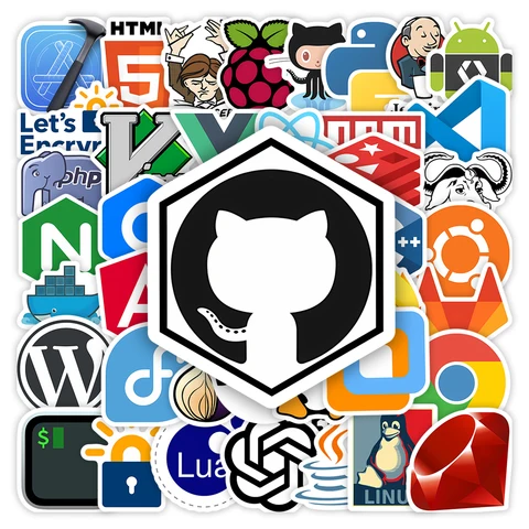 Набор наклеек для ноутбука и телефона 100 шт