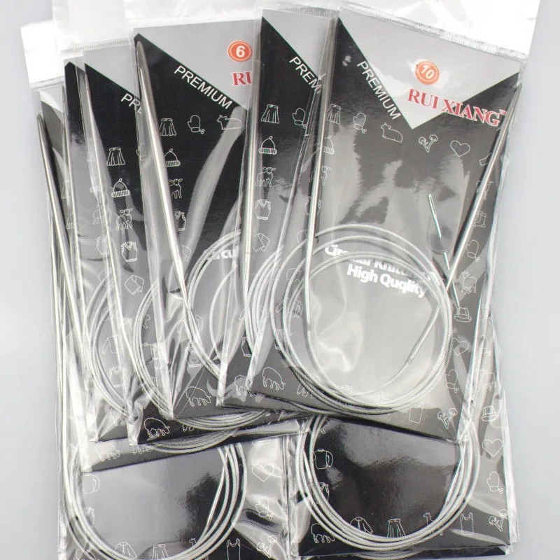 43/60/80/120 см спицы для вязания свитера кольцо из нержавеющей стали ...