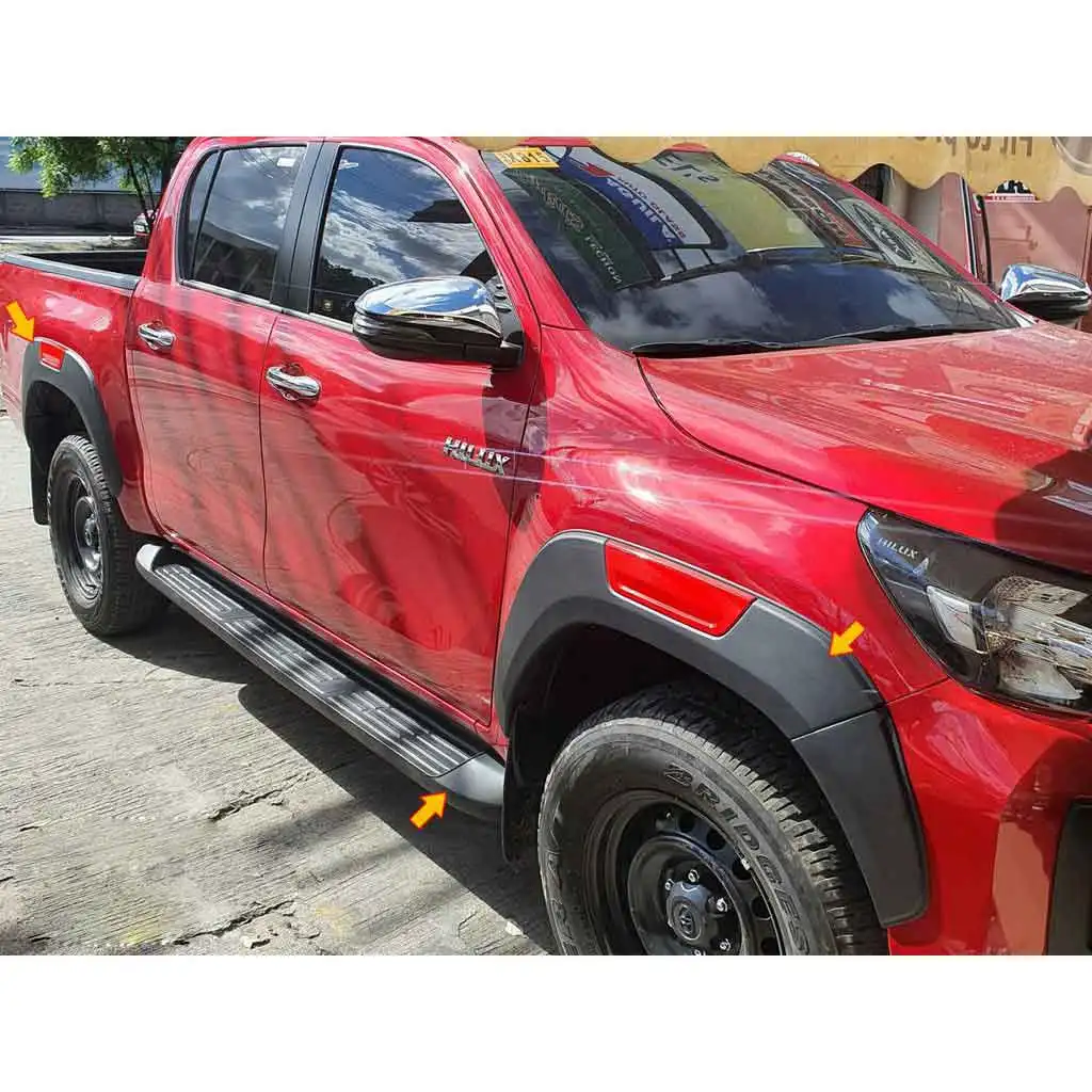 Передние крылья для Toyota Hilux 2022 Revo Rocco 2016-2022 матовые черные 6 шт./компл. 5&quot |