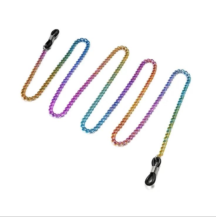 

Glasses Chain Holder For Women Rainbow Chain Lanyard Fashion Glasses Strap Sunglasses Cords Casual Glasses Accessories DJ-173