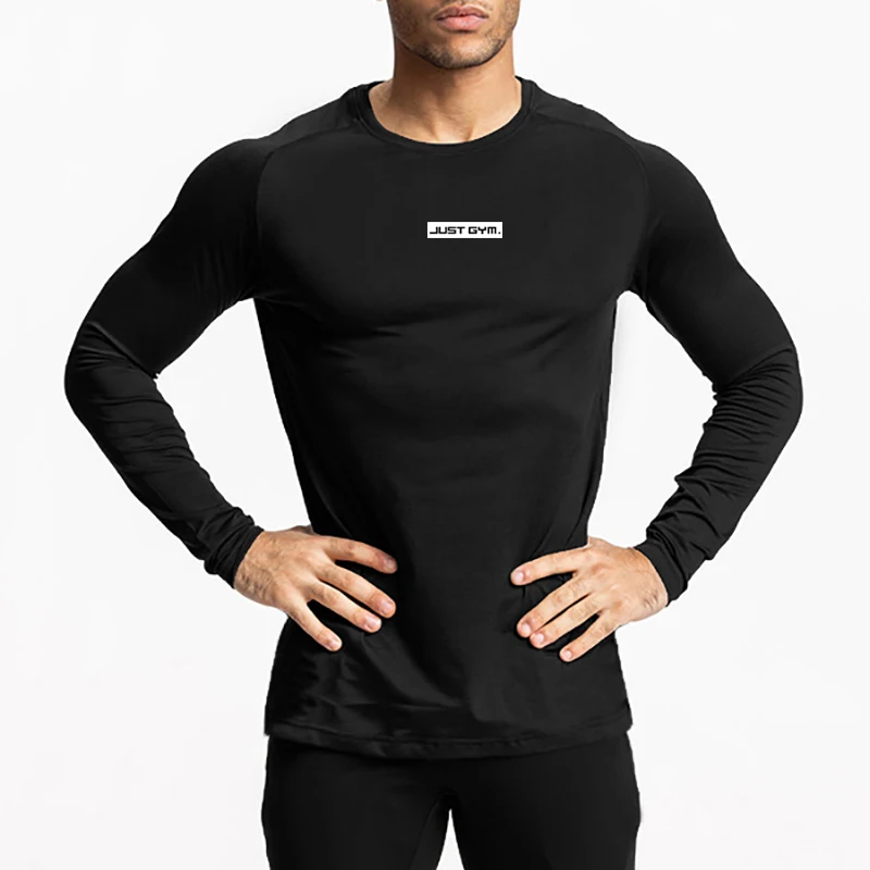 

Mens Workout Clothing Quick Dry Casual Running T Shirt Comfortable Fashion Fitness Sporting Long Sleeve Bodybuilding T-shirt
